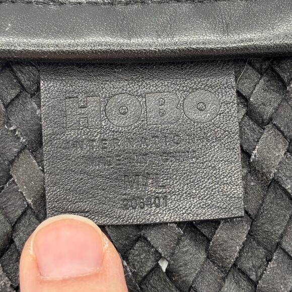 HOBO Black Woven Leather Belt 2.5\